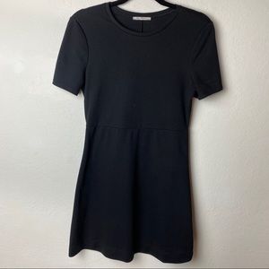 Zara black fit and flare t-shirt dress medium